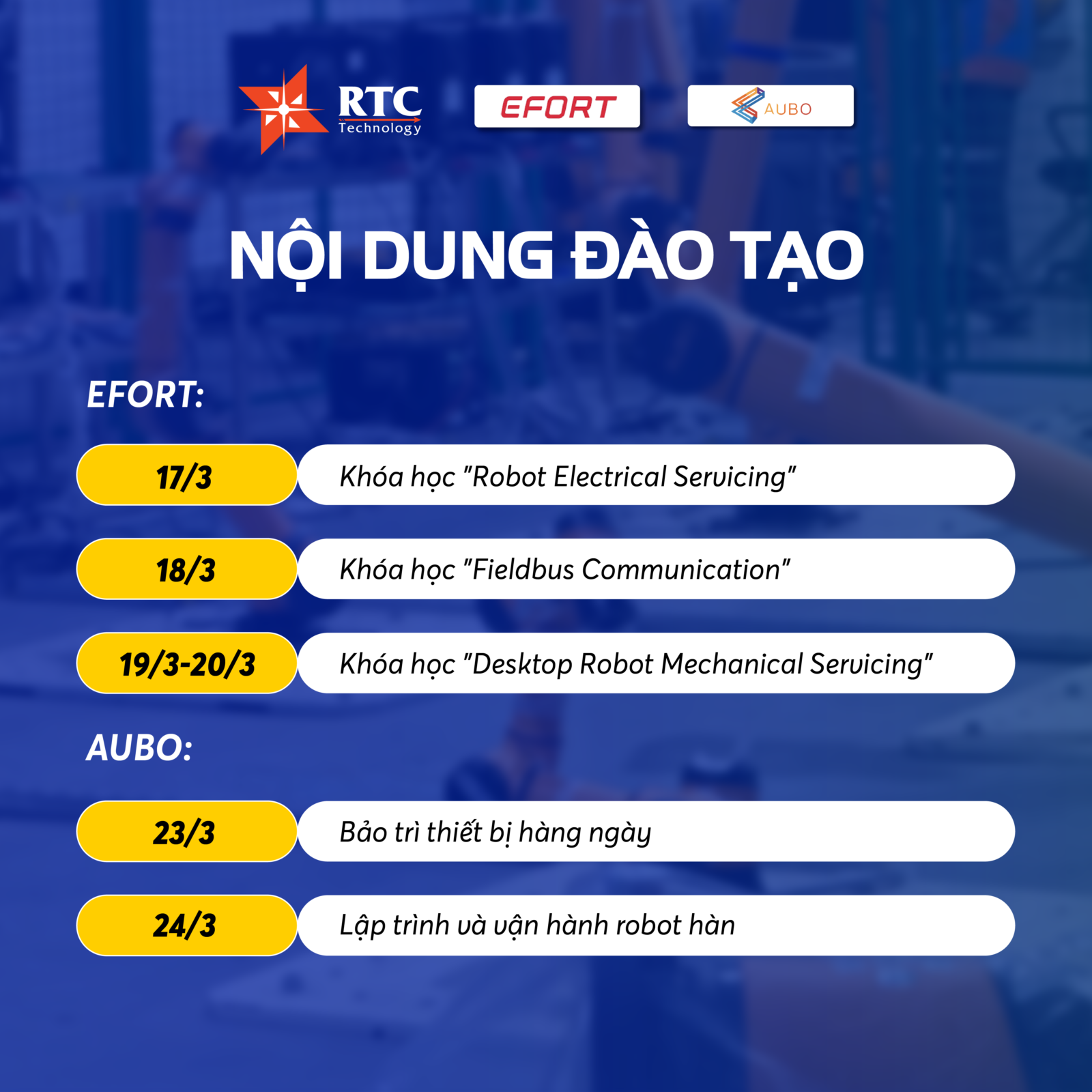 Nội dung đào tạo của chương trình