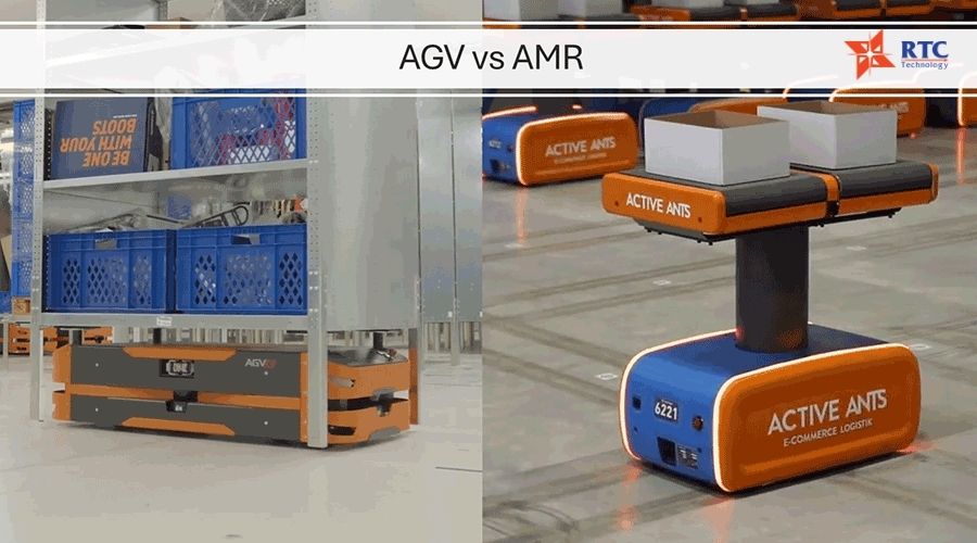 Hai loại robot được sử dụng phổ biến nhất hiện nay là AGV và AMR