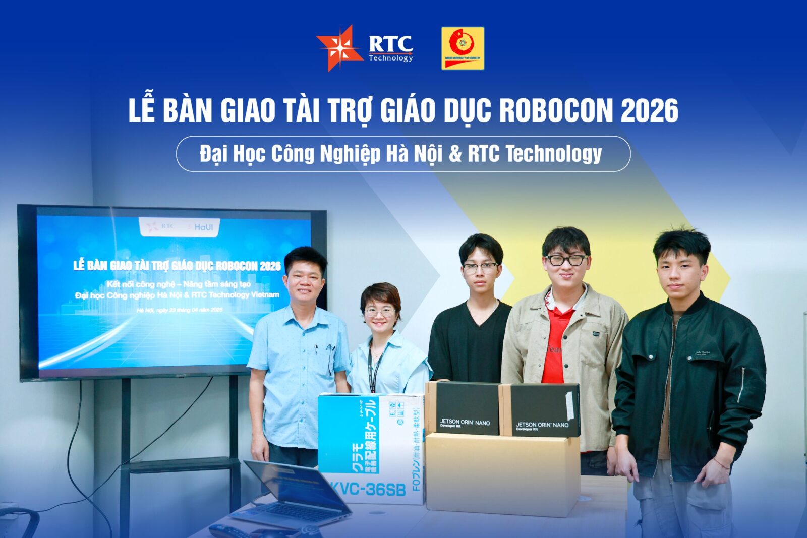 RTC Technology triển khai chương trình hỗ trợ giáo dục dành cho sinh viên Đại học Công nghiệp Hà Nội trước thềm cuộc thi Robocon 2026.