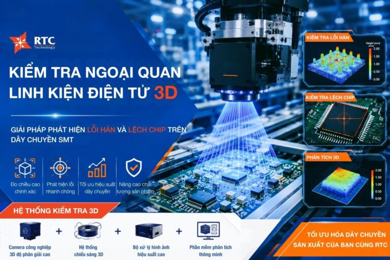 Giải pháp phát hiện lỗi hàn và lệch chip bằng hệ thống kiểm tra ngoại quan linh kiện điện tử 3D
