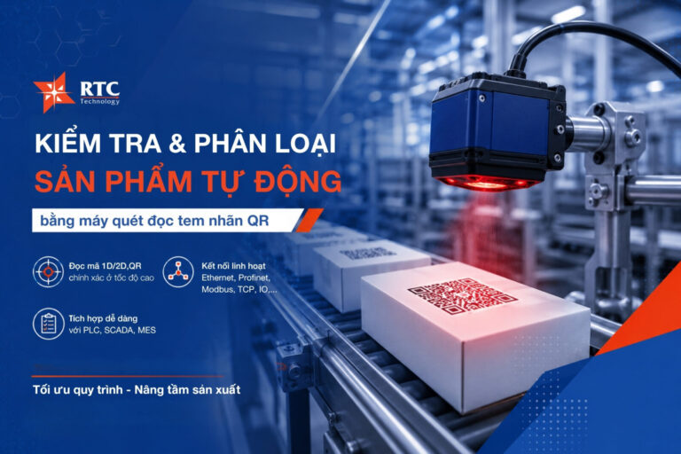 Máy quét mã vạch công nghiệp trong giải pháp kiểm tra và phân loại tem nhãn tự động