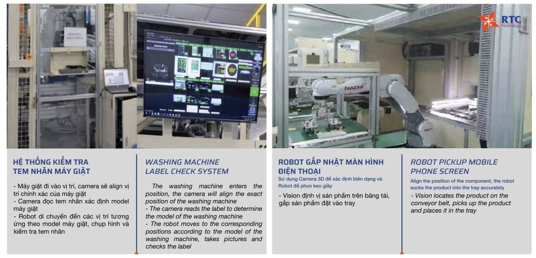 Robot gắp màn hình điện thoại tại RTC Technology