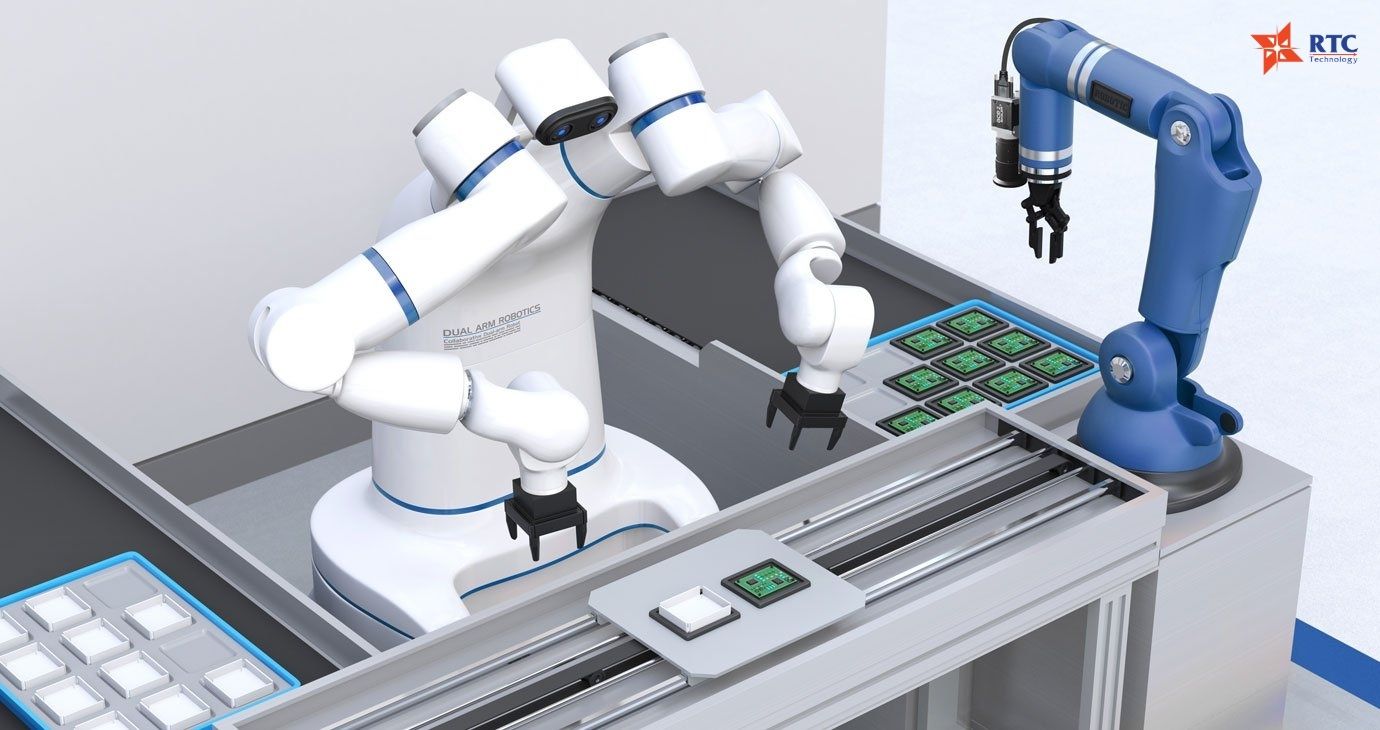 Vai trò của camera định vị linh kiện cho robot hút vào tray là cung cấp dữ liệu tọa độ đủ tin cậy để robot thực hiện thao tác với độ lặp lại cao