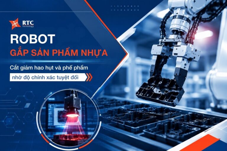 Cắt giảm hao hụt và phế phẩm nhờ độ chính xác tuyệt đối của robot gắp sản phẩm nhựa
