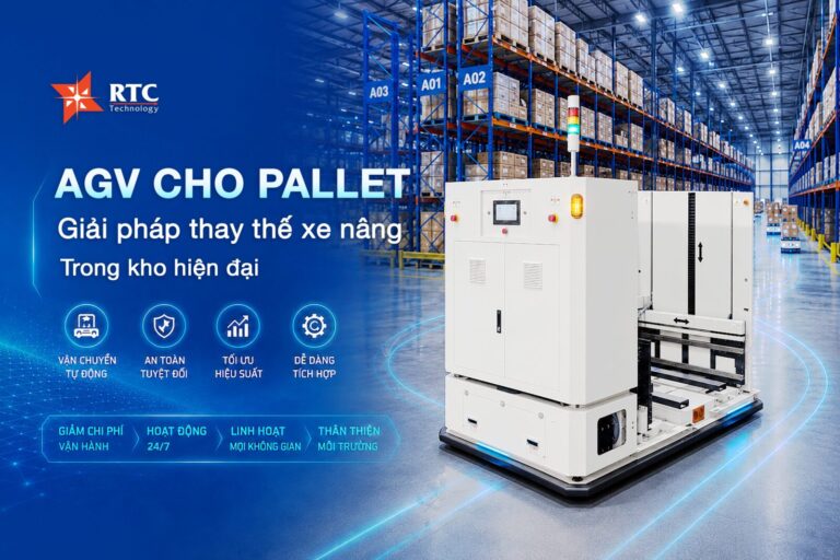 AGV cho pallet-Giải pháp thay thế xe nâng trong kho hiện đại