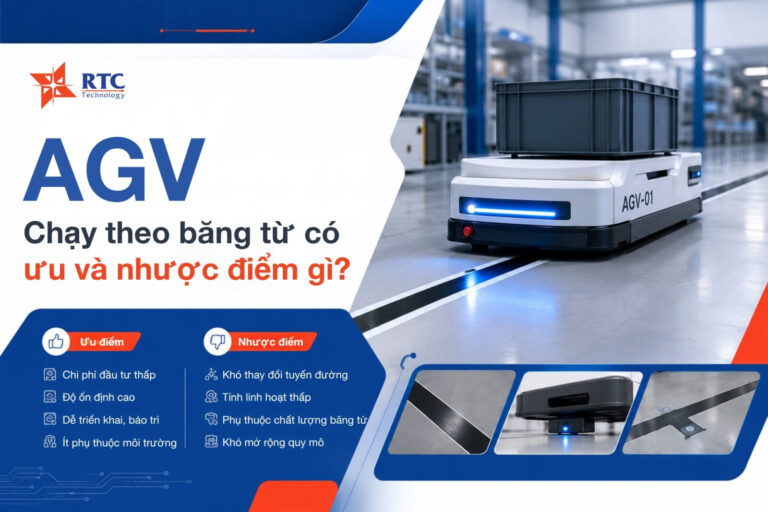 AGV chạy theo băng từ có ưu và nhược điểm gì?
