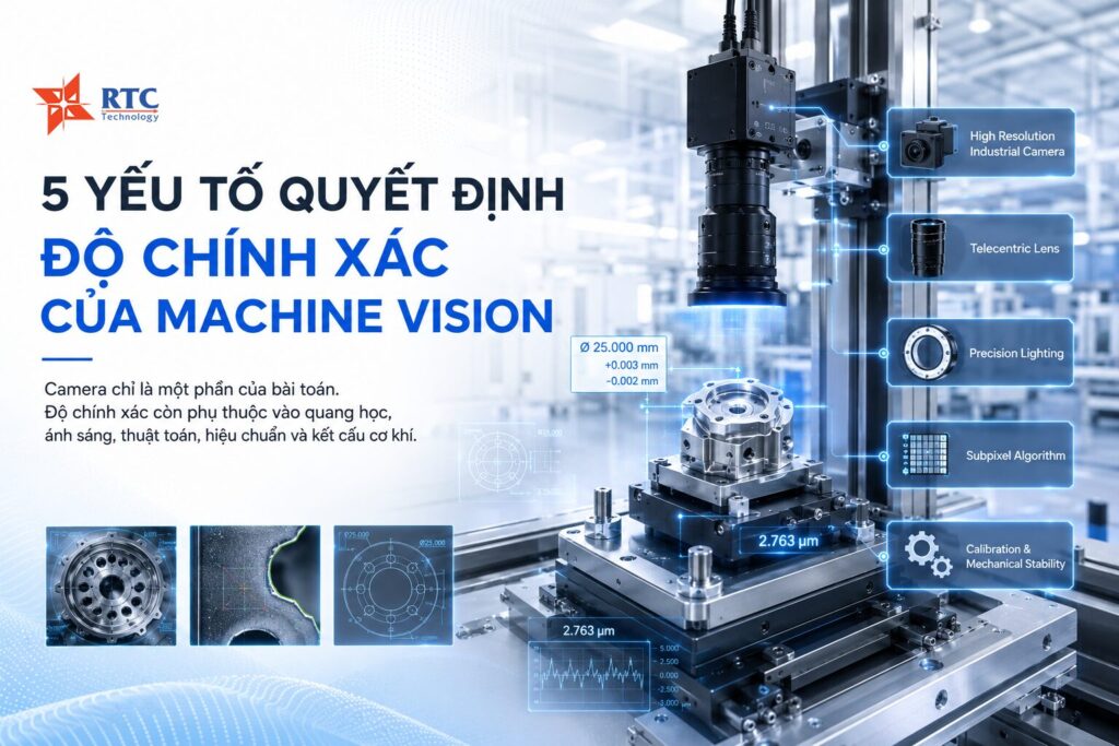Những yếu tố quyết định độ chính xác của một hệ thống Machine Vision đo lường